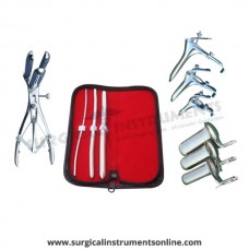 Hegar uterine dilator 3 pieces set,3-4, 7-8, 11-12, mathieu speculum, grave 3pcs, collin 3pcs